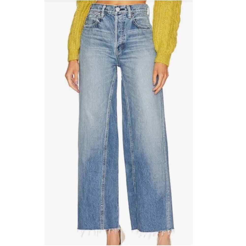 Moussy - Moussy Vintage Riverview Wide Straight Blue Size 31 100% Cotton Japan
